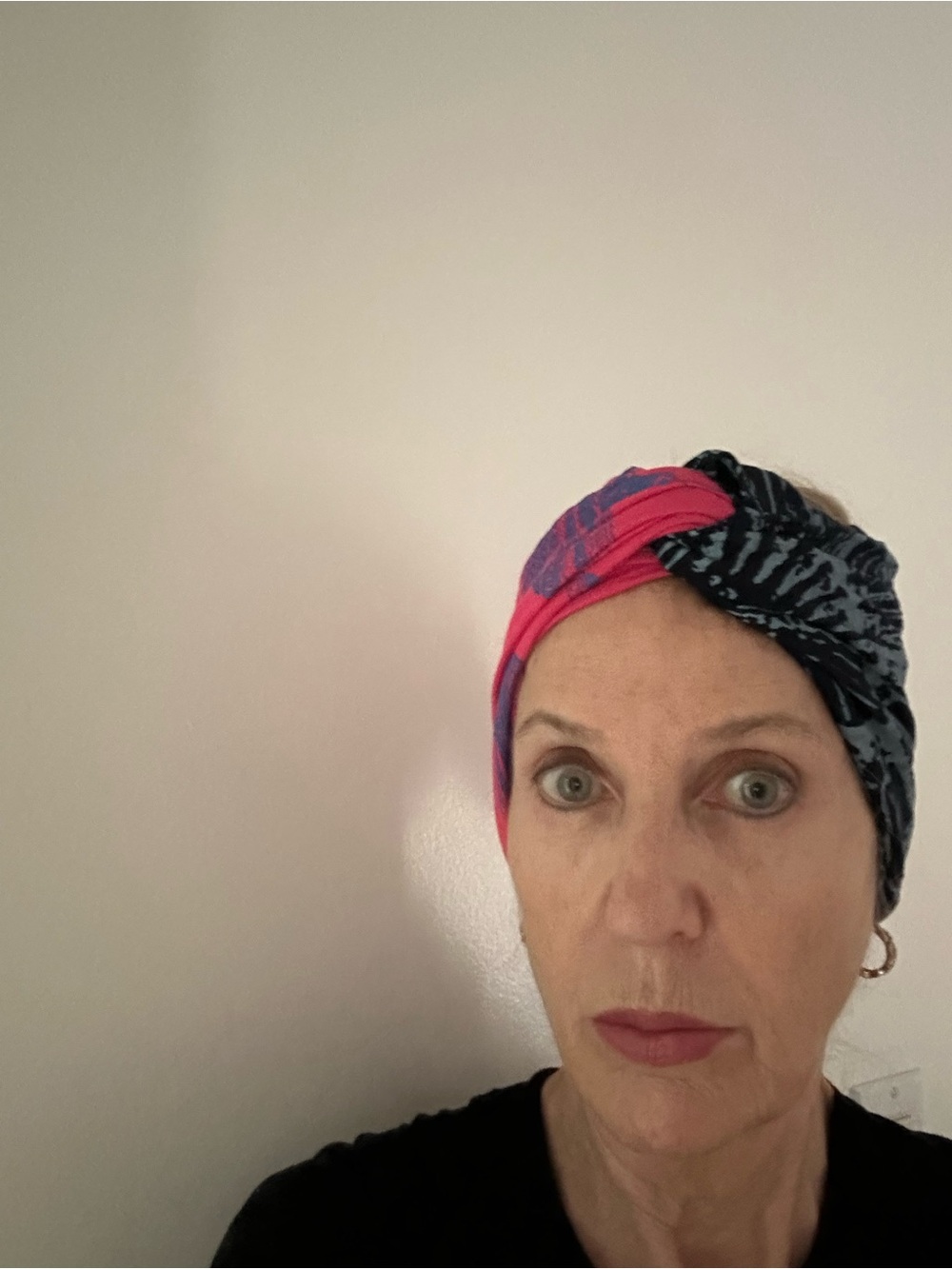 Twisted Two-Tone Pink and Navy Headband Juana de Arco new